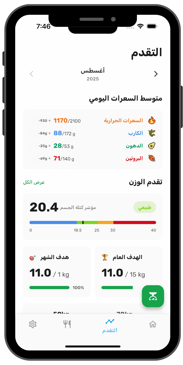 Kalee App Progress Screen